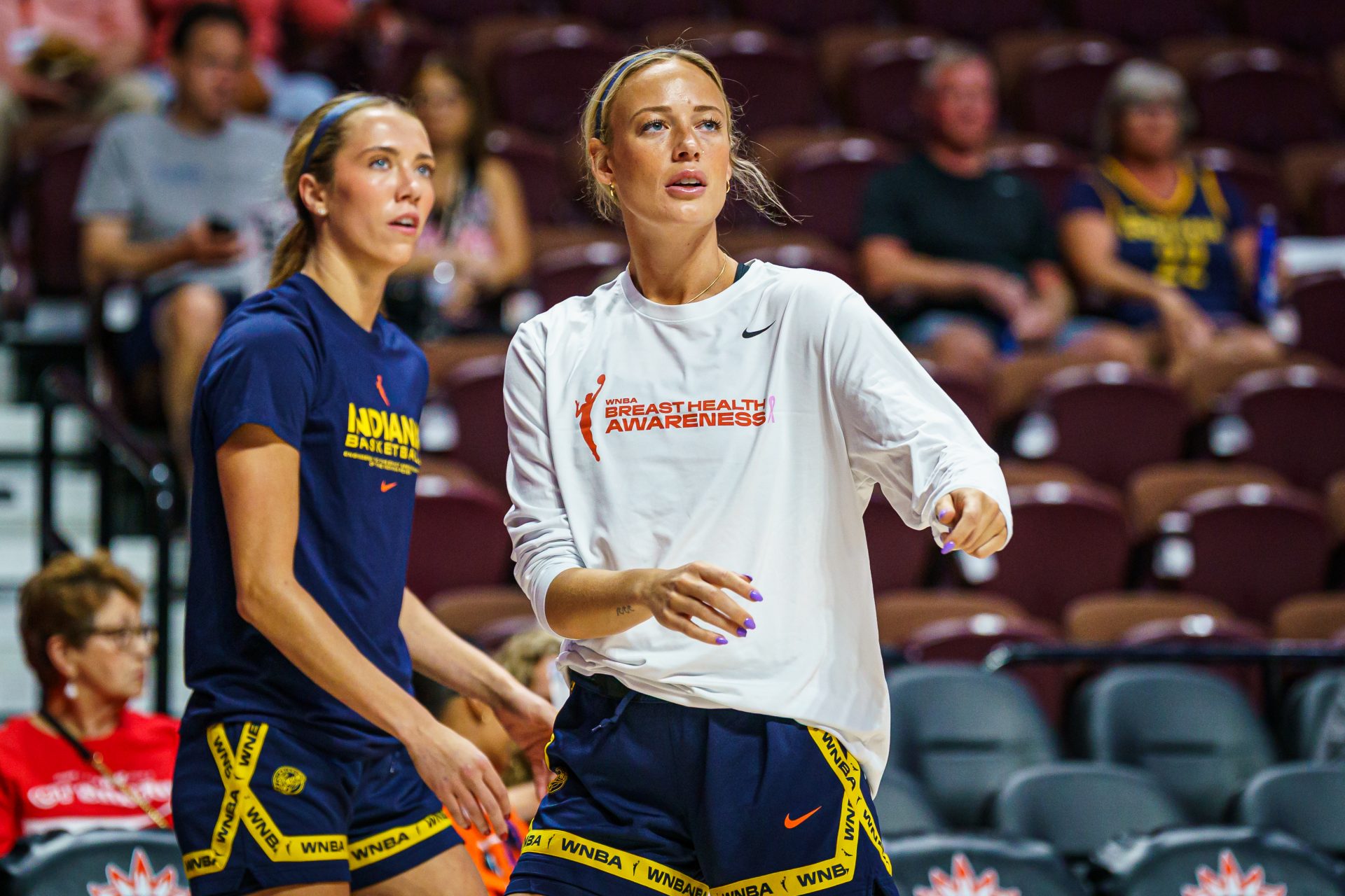 Indiana Fever guard Sophie Cunningham and Indiana Fever guard Lexie Hull.
Source: David Butler II-Imagn Images