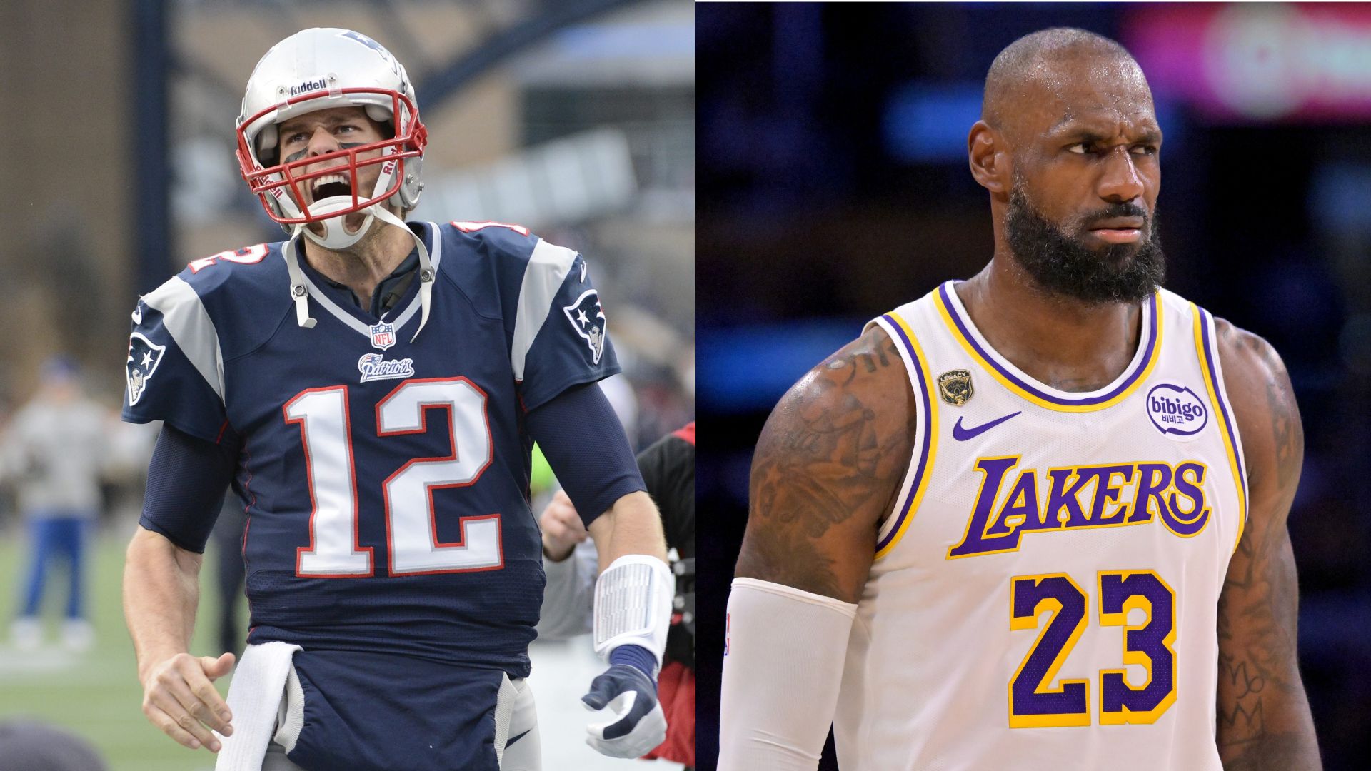 LeBron James and Tom Brady. Source: IMAGN