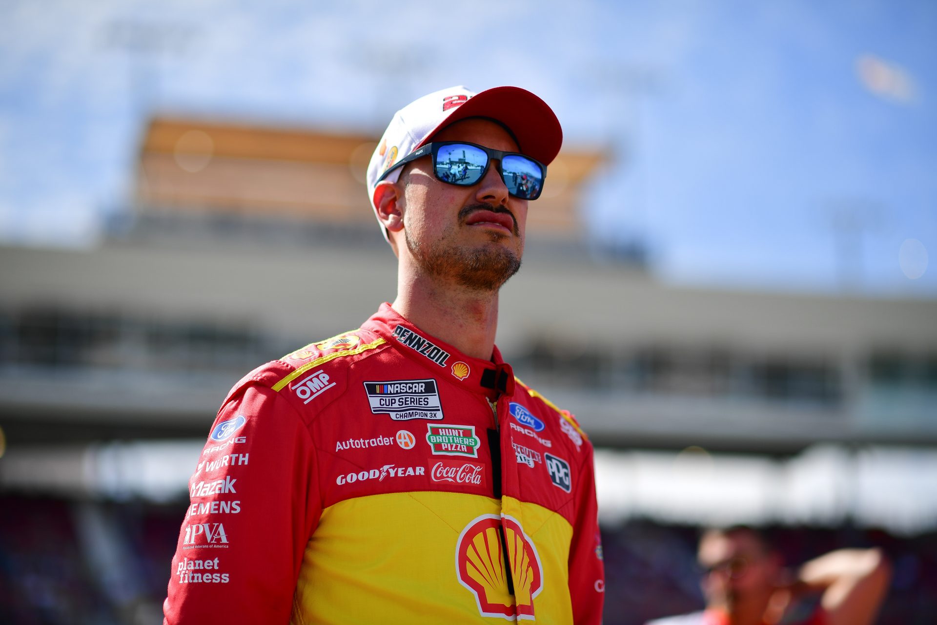 Team Penske driver Joey Logano (22) during qualifying at Phoenix Raceway.
