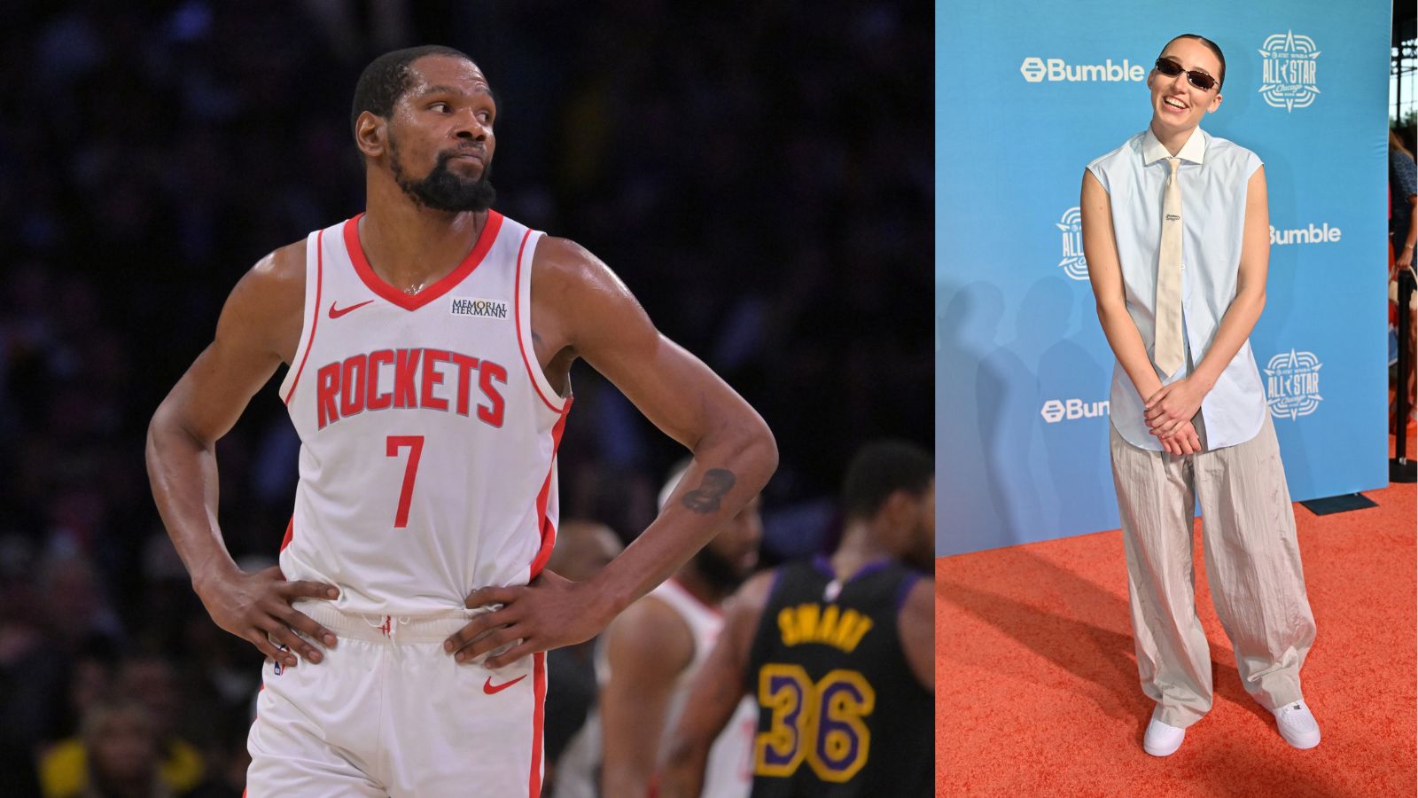Kevin Durant and Paige Bueckers - Source: Imagn Images