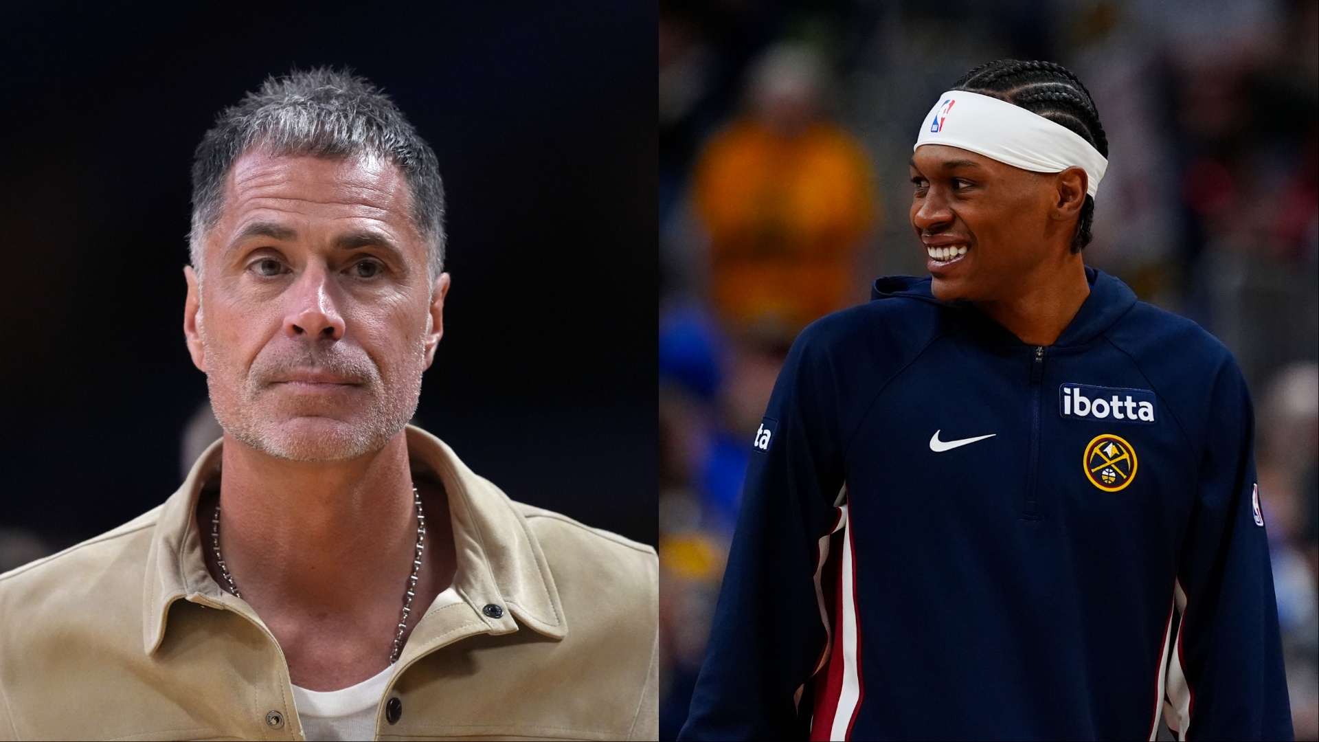 Rob Pelinka and Peyton Watson - Source: Imagn Images