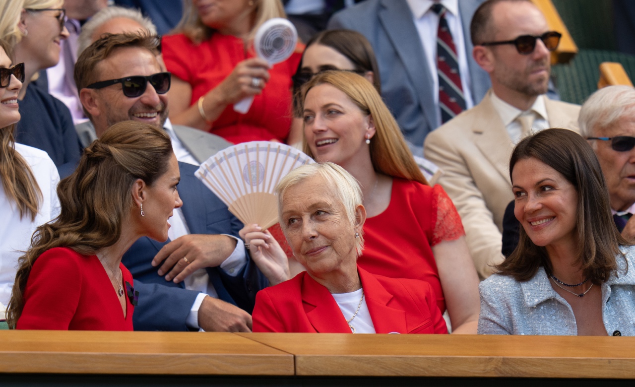 Martina Navratilova and his wife with Kate Middleton - Source: Imagn images