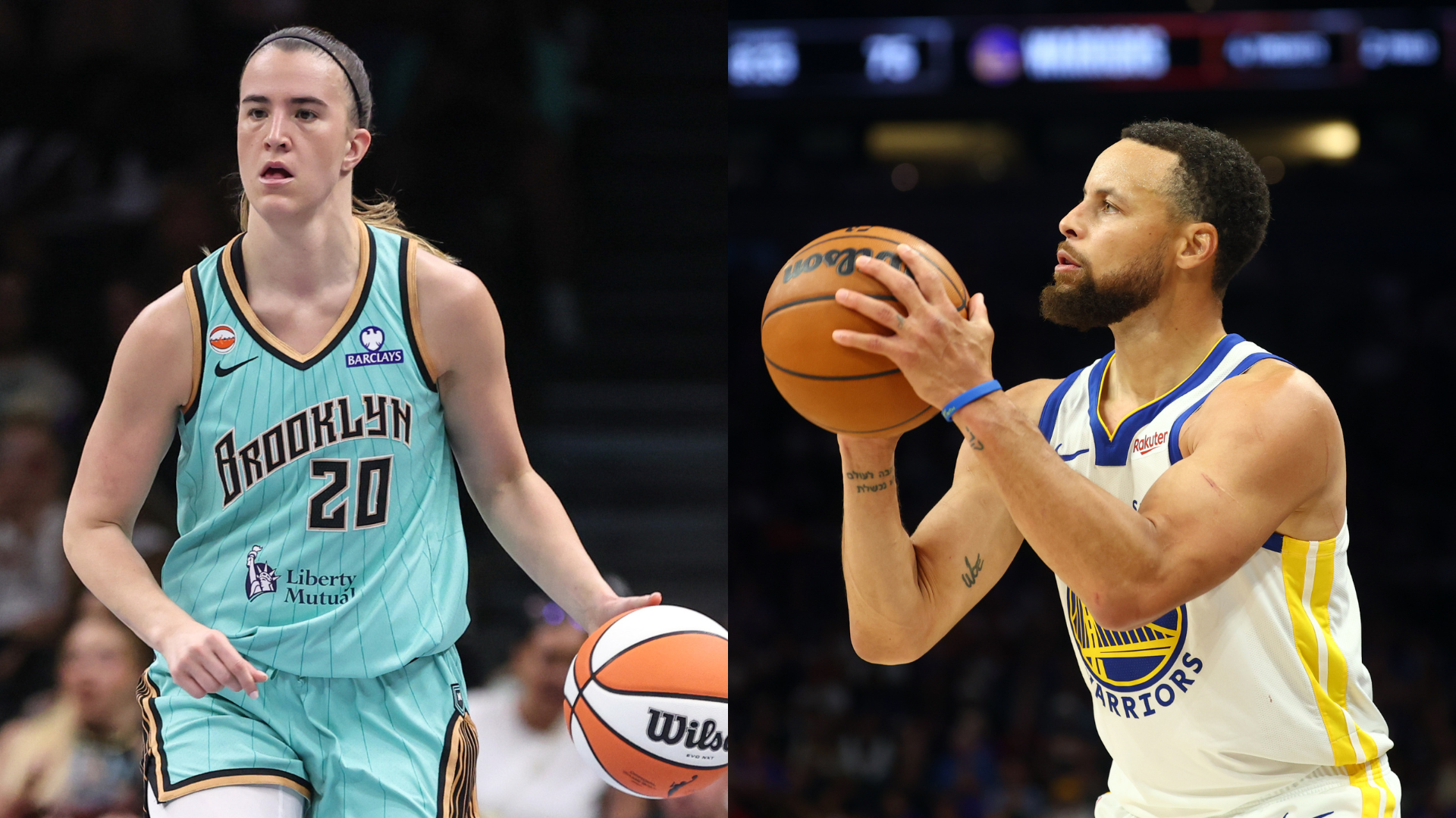 Sabrina Ionescu, Stephen Curry - Source: Imagn
