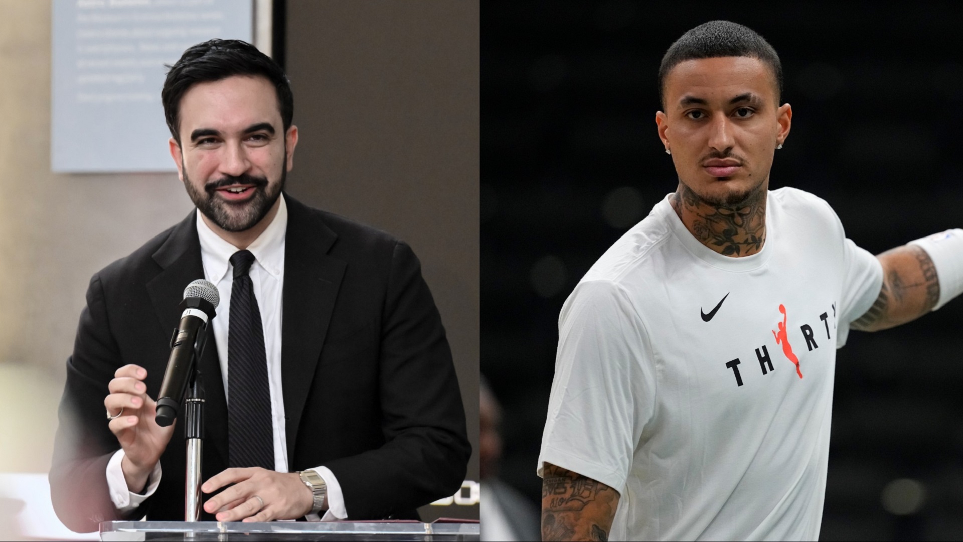 Zohran Mamdani and Kyle Kuzma - Source: Imagn Images
