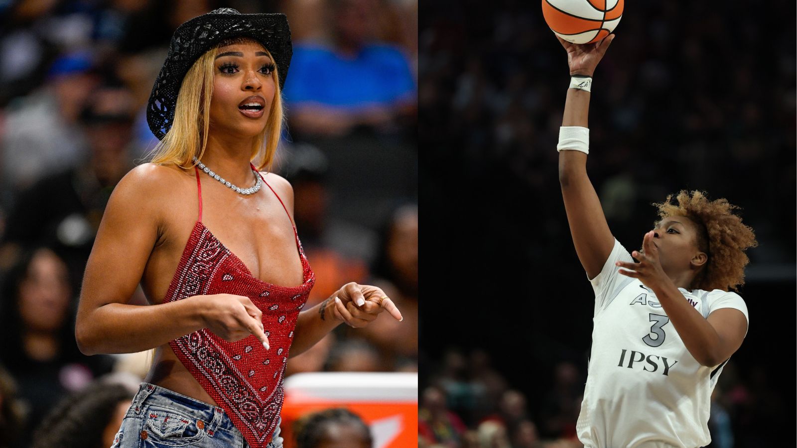 DiJonai Carrington and NaLyssa Smith - Source: Imagn Images