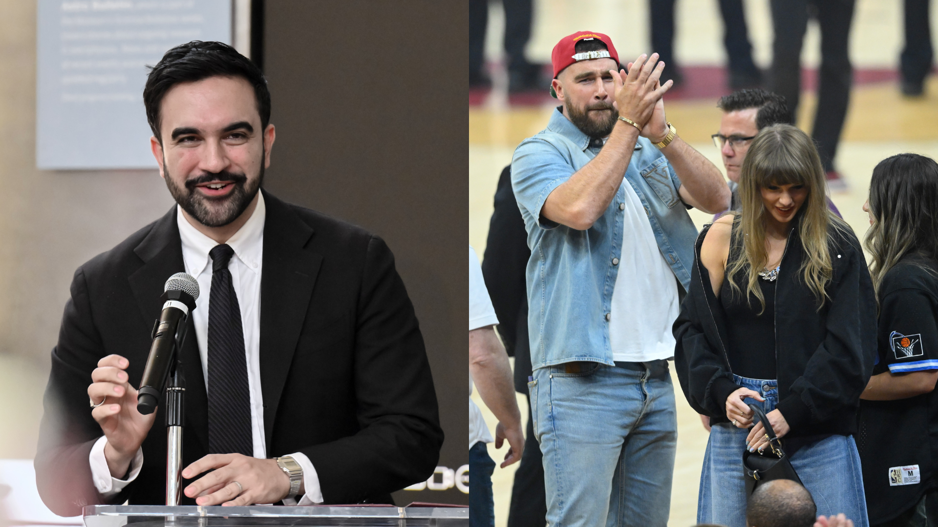 Zohran Mamdani, Taylor Swift, Travis Kelce.
Source: Imagn Images