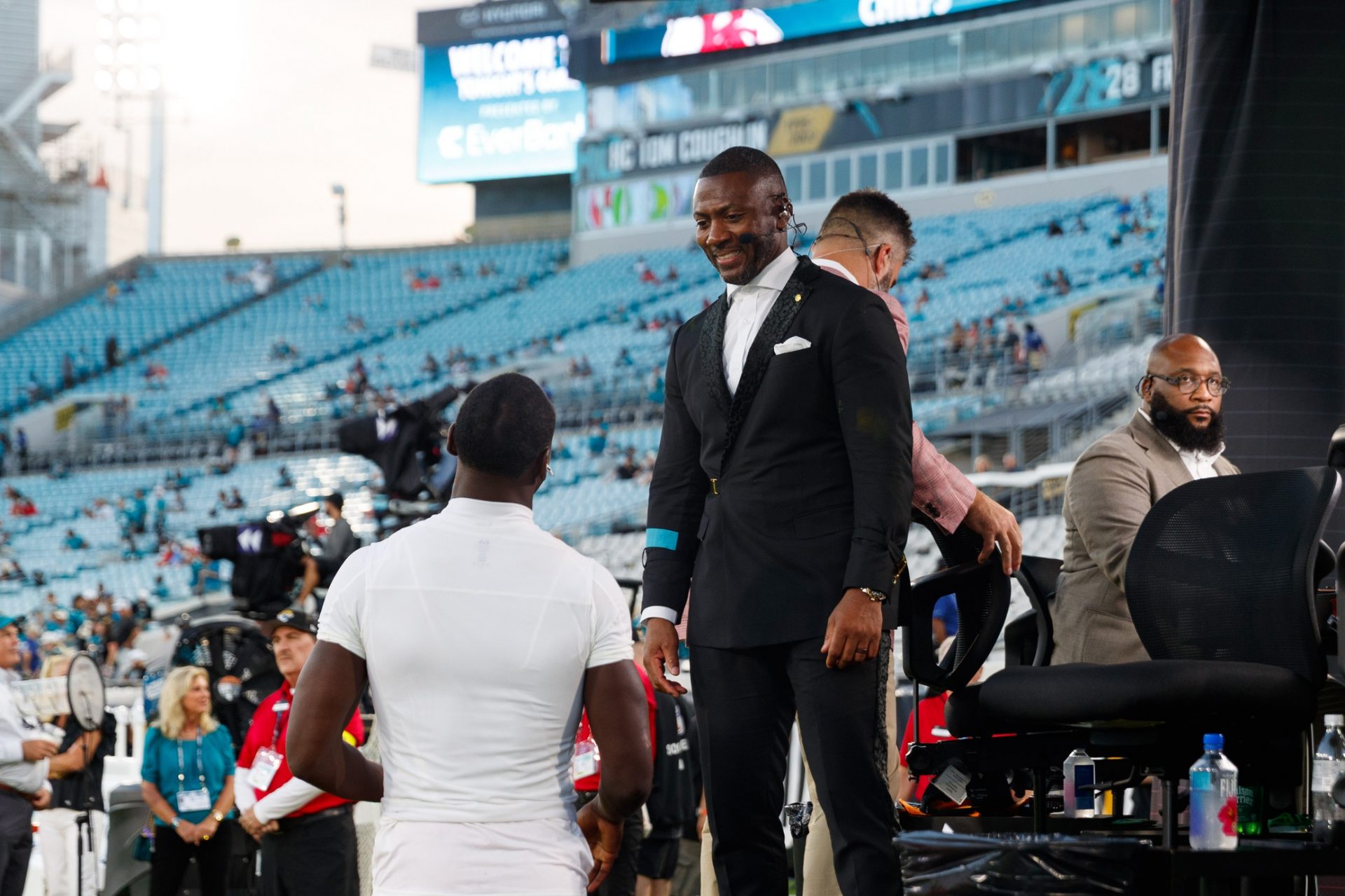 Former ESPN broadcaster Ryan Clark before the game between the Kansas City Chiefs and the Jacksonville Jaguars at EverBank Stadium. Source: Imagn