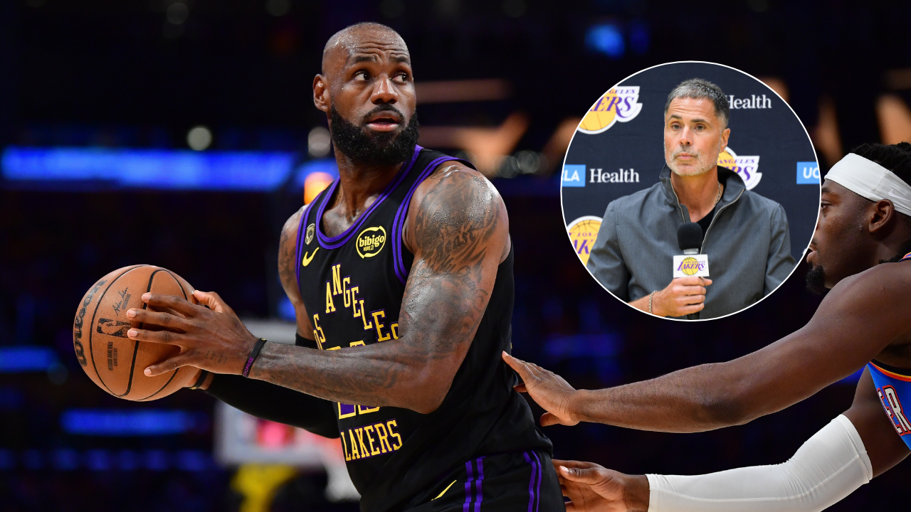 LeBron James, Lakers GM Rob Pelinka - Image Source: Imagn Images