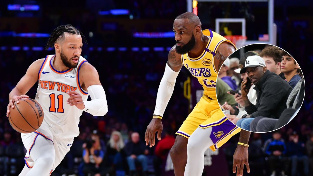 Knicks star Jalen Brunson, LeBron James, Rich Paul - Image Source: Imagn Images