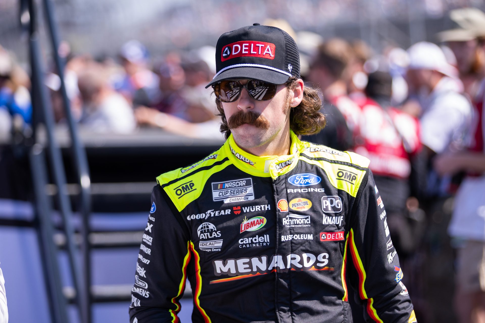 Team Penske Ryan Blaney (12) comes out for the Goodyear 400 at Darlington Raceway.