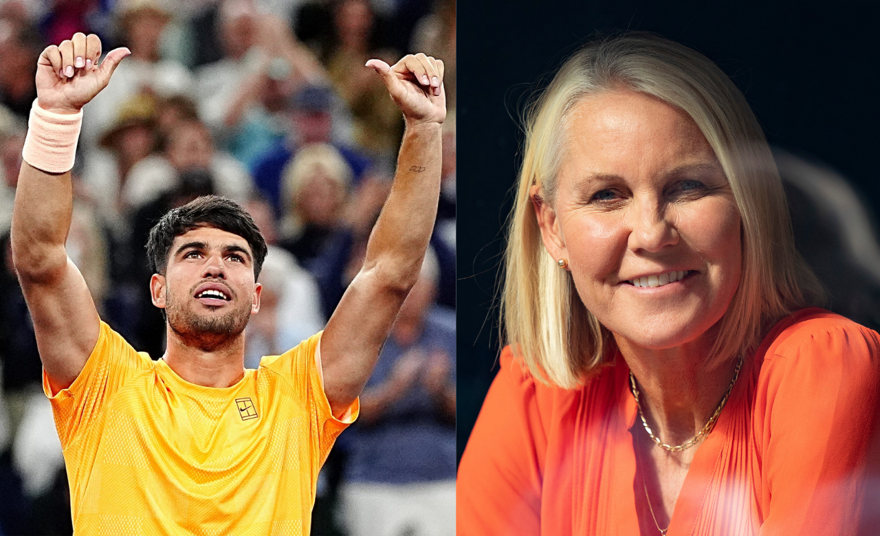 Carlos Alcaraz, Rennae Stubbs. Source: IMAGN
