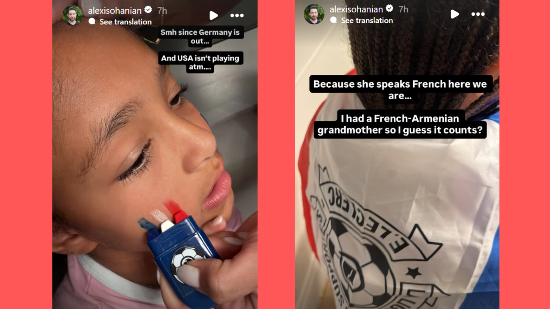 Screenshot from Alexis Ohanian's Instagram story