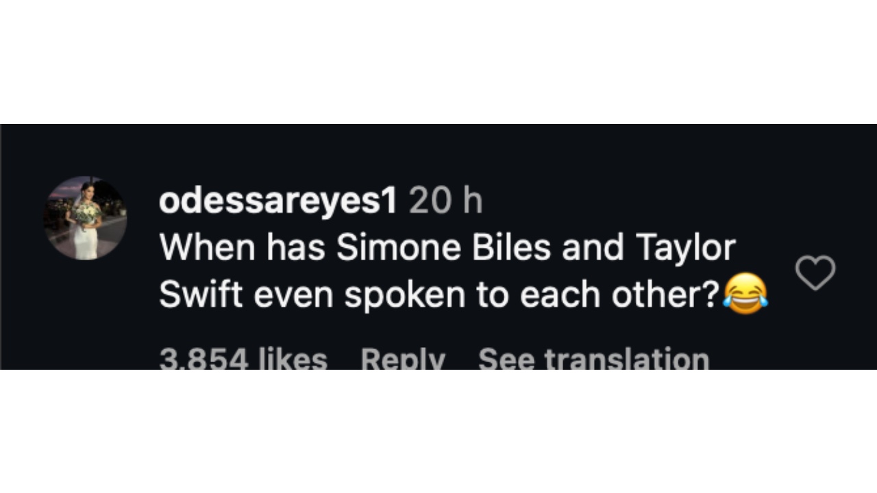 Fan's comemnt - (Image via Instagram/@simonebiles)