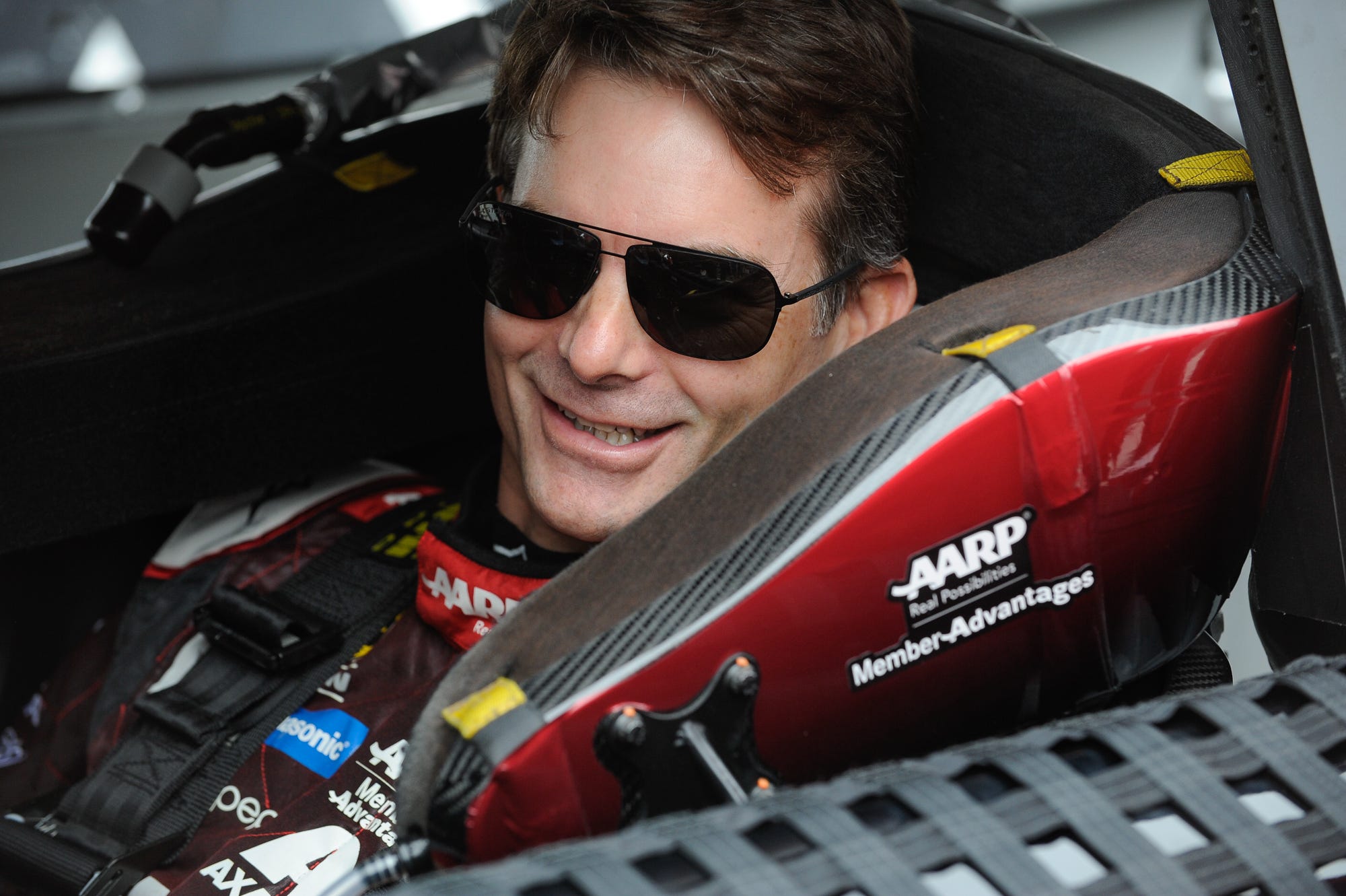 Jeff Gordon before the start of the NASCAR Sprint Cup Series AAA 400 at Dover International Speedway in Dover on October 4, 2015.