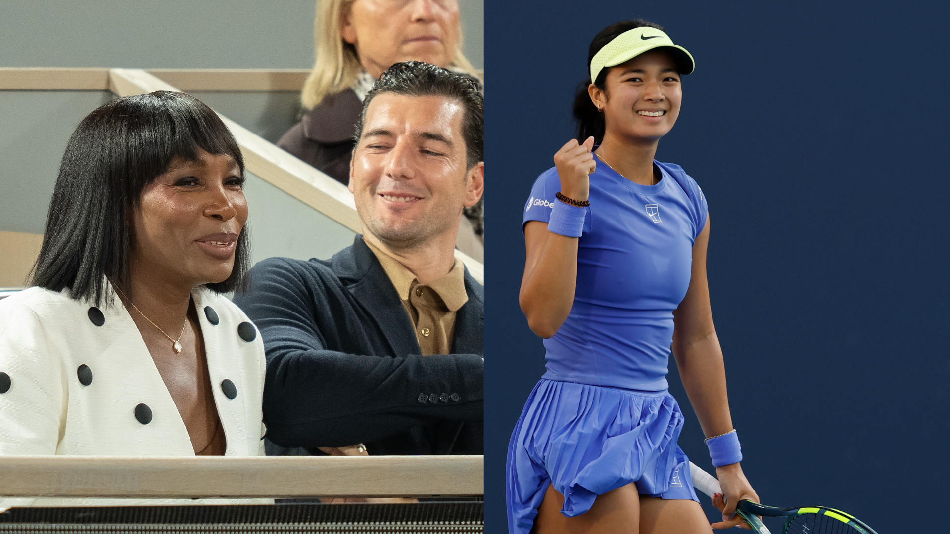 Venus Williams, Andrea Preti and Alexandra Eala. Source: IMAGN