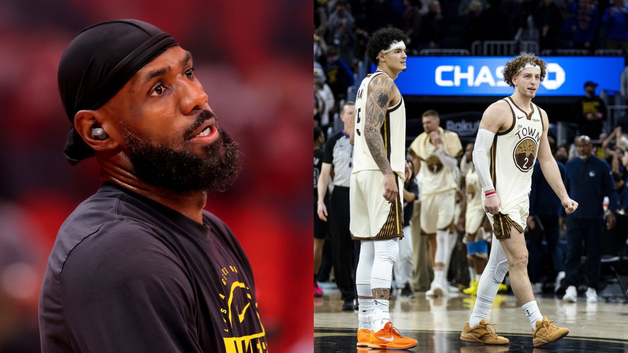 LeBron James and Warriors team - Source: Imagn Images