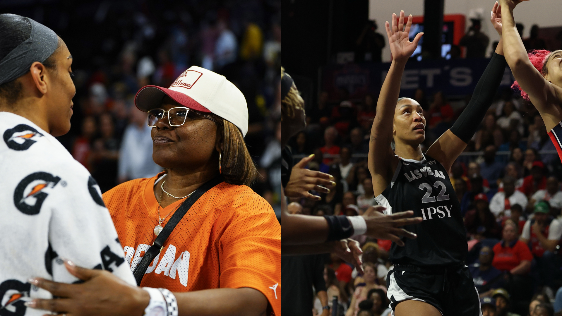 A'ja Wilson and Sheryl Swoopes. - Source: Imagn