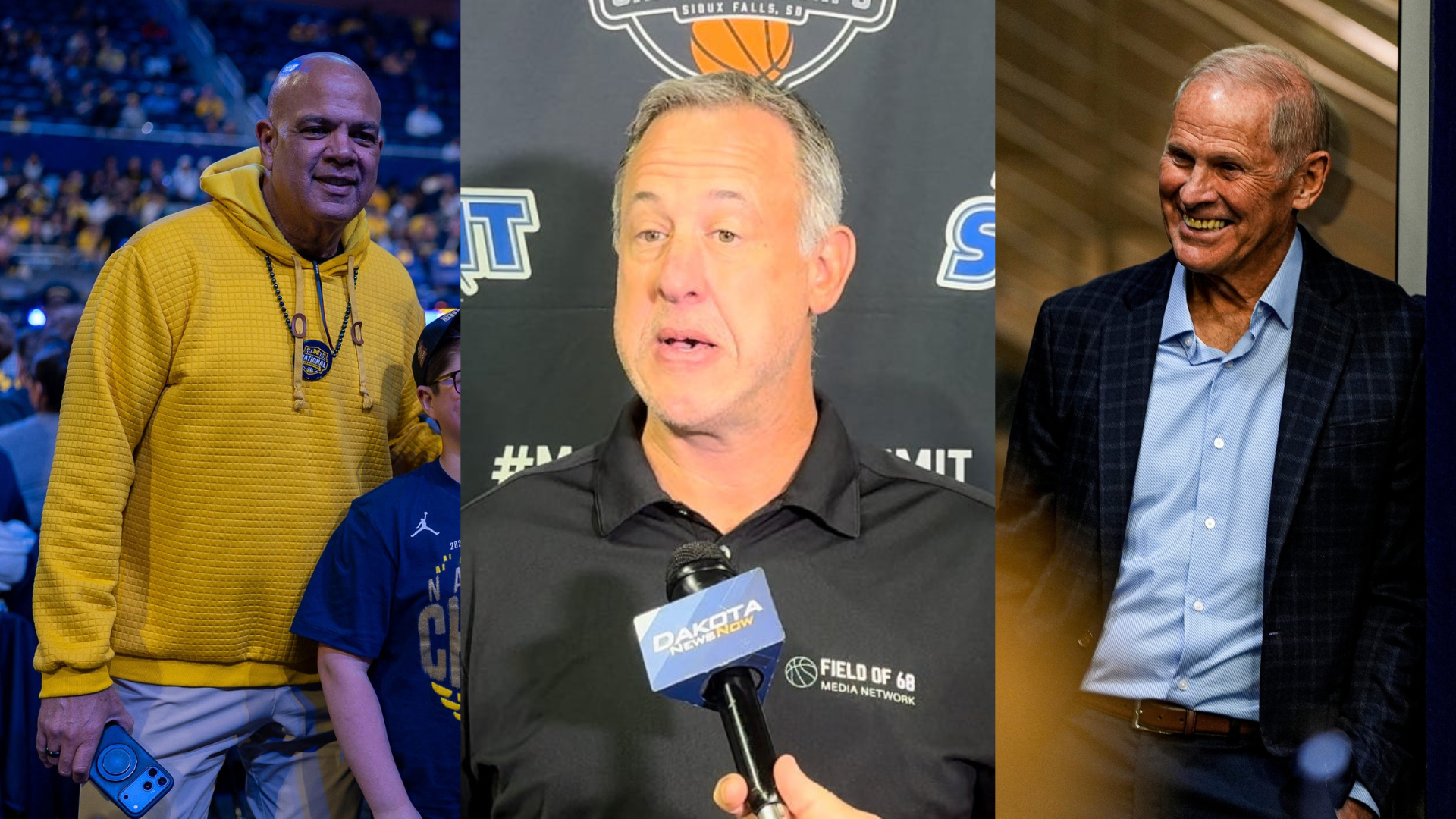 Warde Manuel, Jeff Goodman, John Beilein. - Source: Imagn